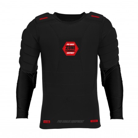 PLASTRON ZONE PRO BLACK/RED  Junior