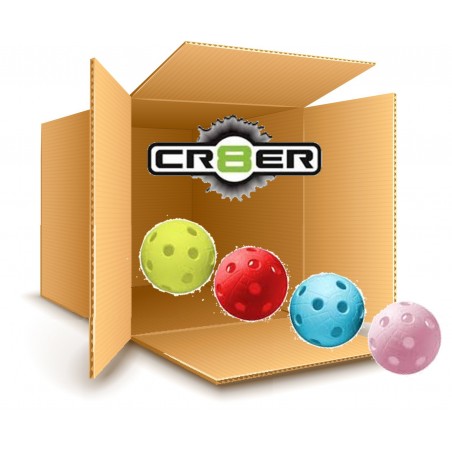 Set 100 Balles de unihockey CR8BER multicolores