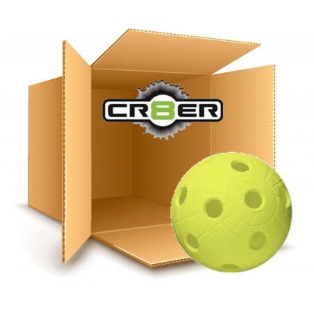 Set 200 Balles de unihockey CR8BER jaunes