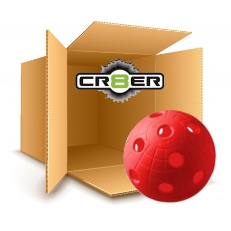 Set 200 Balles de unihockey CR8BER rouges
